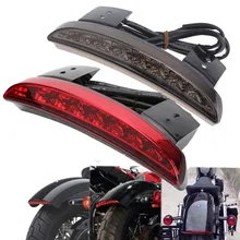 Luces de bicicleta motocicleta para Borde de guardabarros trasero LED rojo luz trasera de freno motocicleta para Harley Touring Sportster XL 883 1200 Cafe Racer