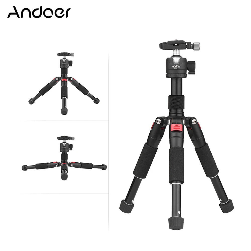 Портативный раздвижной штатив Andoer K521 с 5 секциями и шаровой головкой для камер Canon