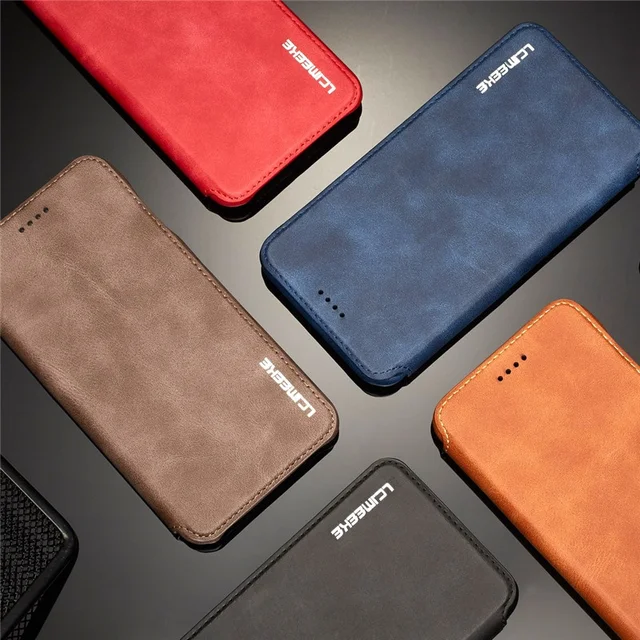 LC.imeeke 磁気レザー電話ケース iPhone 16 プロマックス 15 14