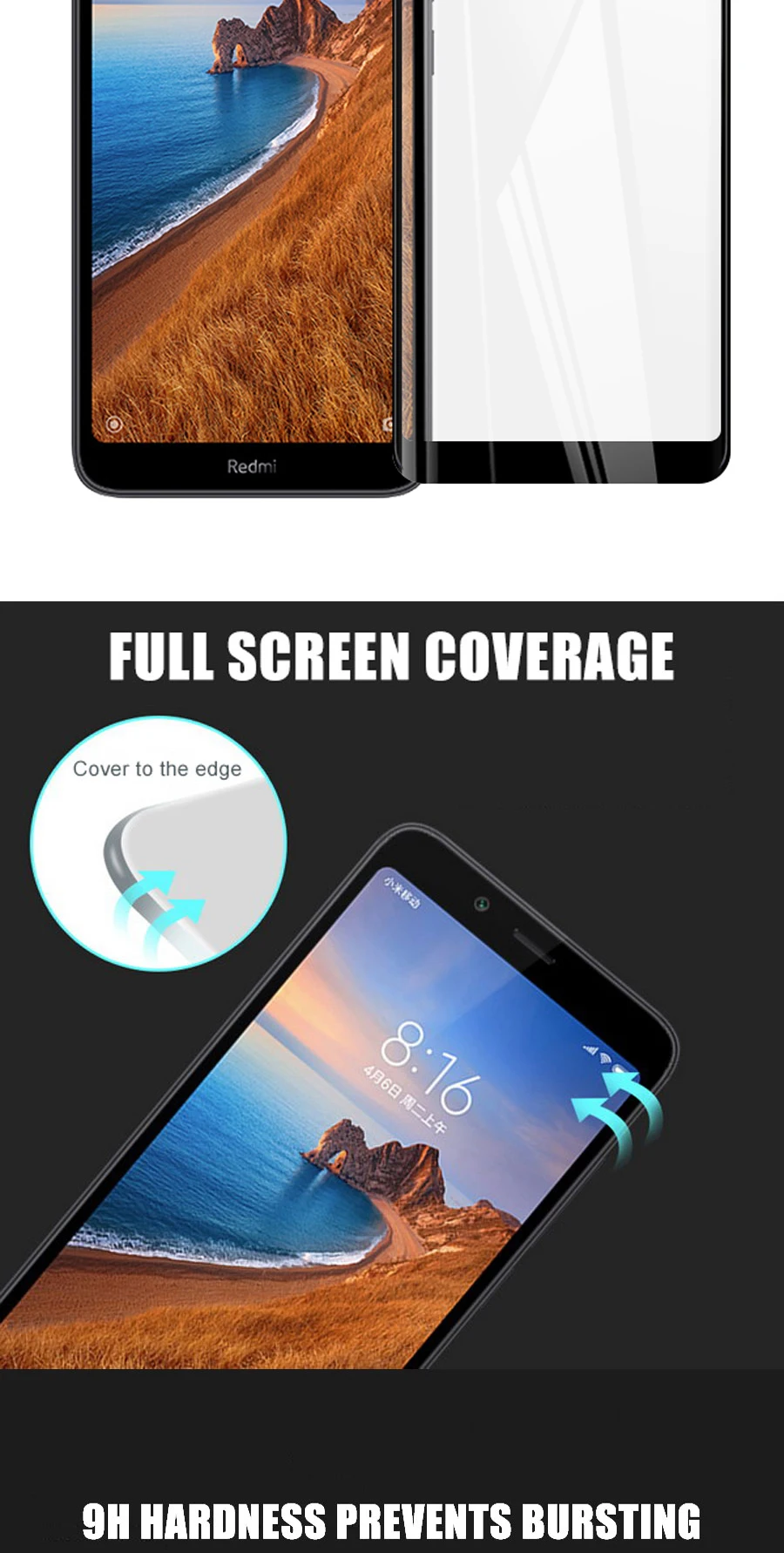 Полное покрытие из закаленного стекла для Xiaomi Redmi 7 7A 6A 6 Pro 5A Защита экрана для Redmi 5 Plus Note 7 pro K20 S2 упрочненная пленка