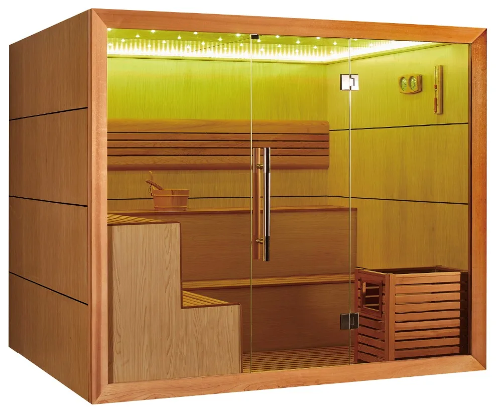 2,4X2 метра Новая мода Красивая домашняя сухая сауна канадский кедровый деревянный материал 4-6 человек(M-6052