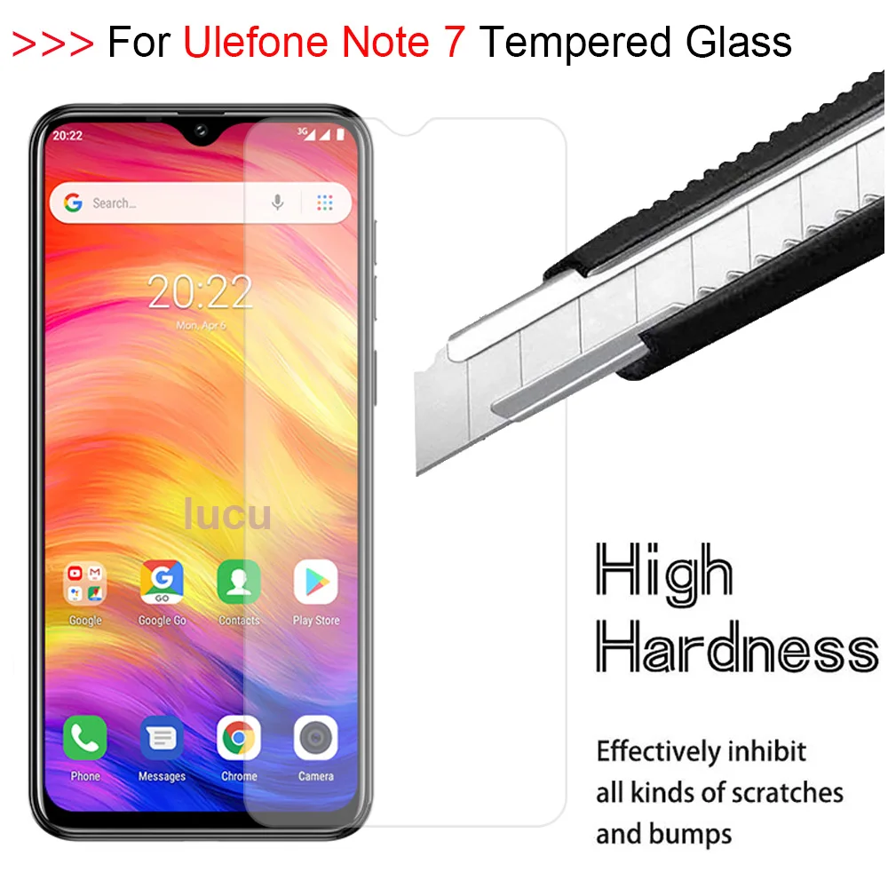 2 шт. закаленное стекло для Ulefone Note 7 Защита экрана 2.5D 9H Премиум Закаленное
