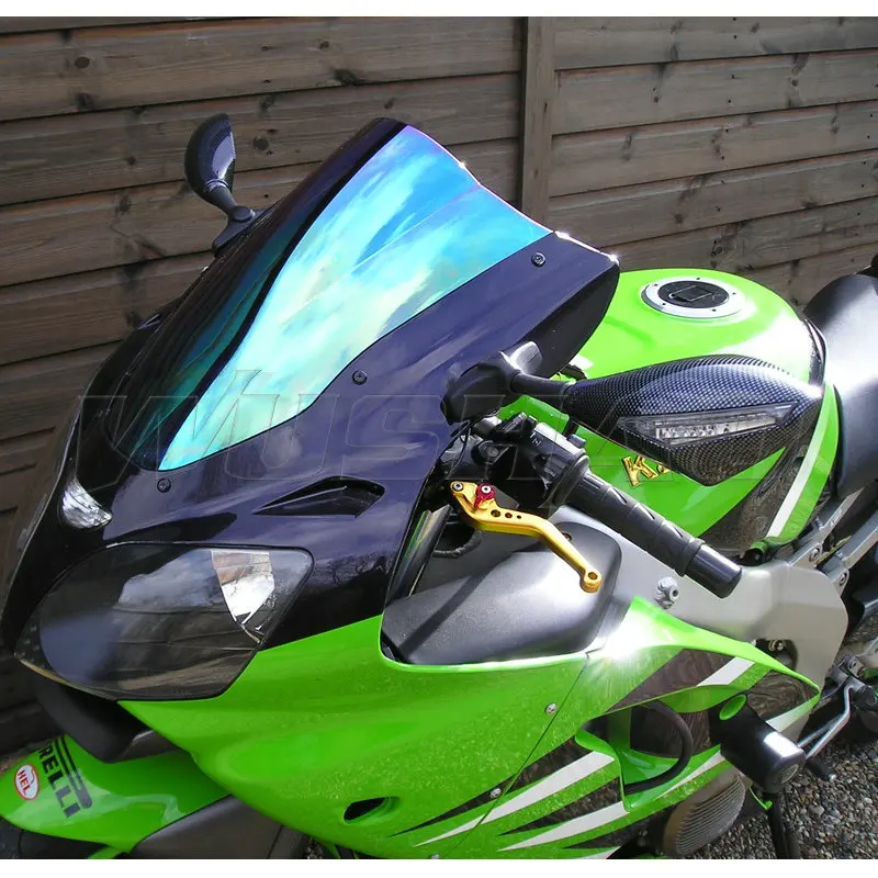 Мотоцикл Double Bubble лобового ветер Экран для 2000 2001 2002 Kawasaki Ninja 636 ZX6R ZX-6R ZX 6R Черный Iridium