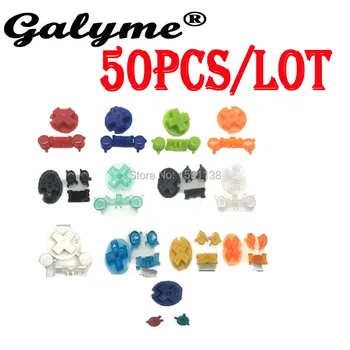 

50pcs/lot High Multi-Color AB Buttons Keypads for GameboyColor Colorful Buttons D Pads Power Buttons Boy Color Game Console