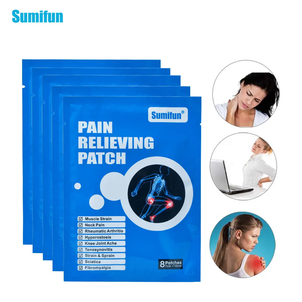 

8Pcs Sumifun Chinese Medical Herbal Body Joint Pain Relief Plaster Rheumatism Orthopedic Arthritis Analgesic Patches K01601