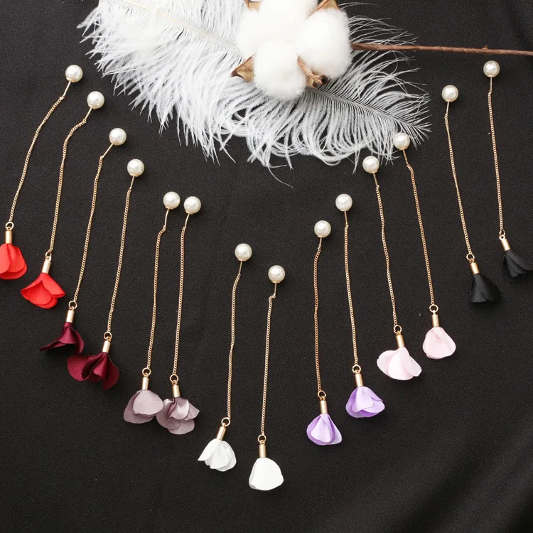 

Eleple Dropshipping Trendy 8 Colors Option Flower Petal Dangle Earrings for Woman Gifts Earrings Fashion Jewelry Supplier D4028
