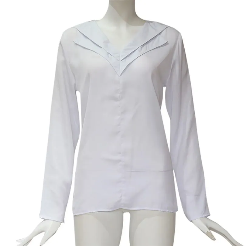  Fashion Women Summer Chiffon Vintage Solid Shirt Office Ladies Plain Slim Casual Daily Blouses Elegant Roll Sleeve Tops #4F11  (12)