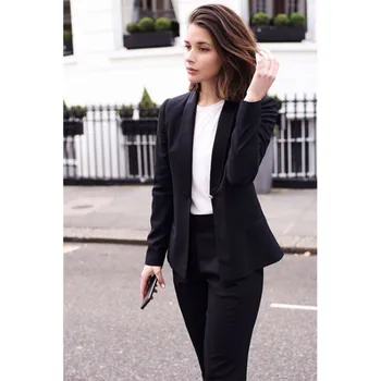 

Women's high-quality slim suit two-piece suit (jacket + pants) women's business formal suit support customization