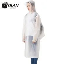 

QIAN Impermeable Raincoat Women Transparent EVA Waterproof Trench Coat Backpack Position's Poncho Rainwear Tour Hiking Rain Gear