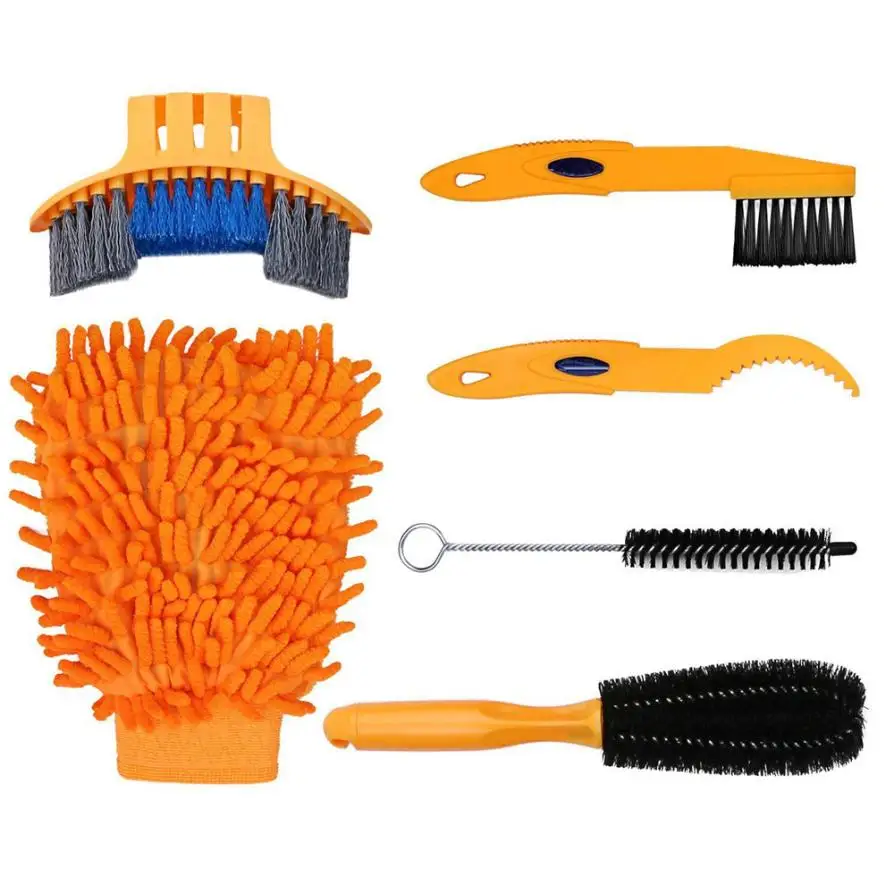 Bike Cleaning Tool Package Cycling Tire Brush Chain Wash Brake Disc