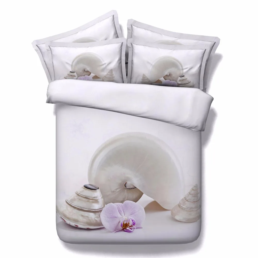 

white 3D bedding queen size comforter sets bedspreads animal pattern home texile adult bed clothes king 3/4pc china hot sale