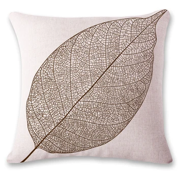 

2019 Modern style yellow leaves office chair lumbar support pillow photo customized pillow custom printed linen home pillowcases