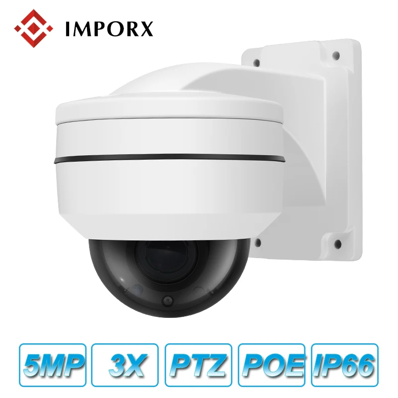 

IMPORX 5MP POE PTZ IP Camera 3X Zoom Speed Dome CCTV Security IP Camera IR Home Surveilance Camera Night Vision P2P ONVIF Camera