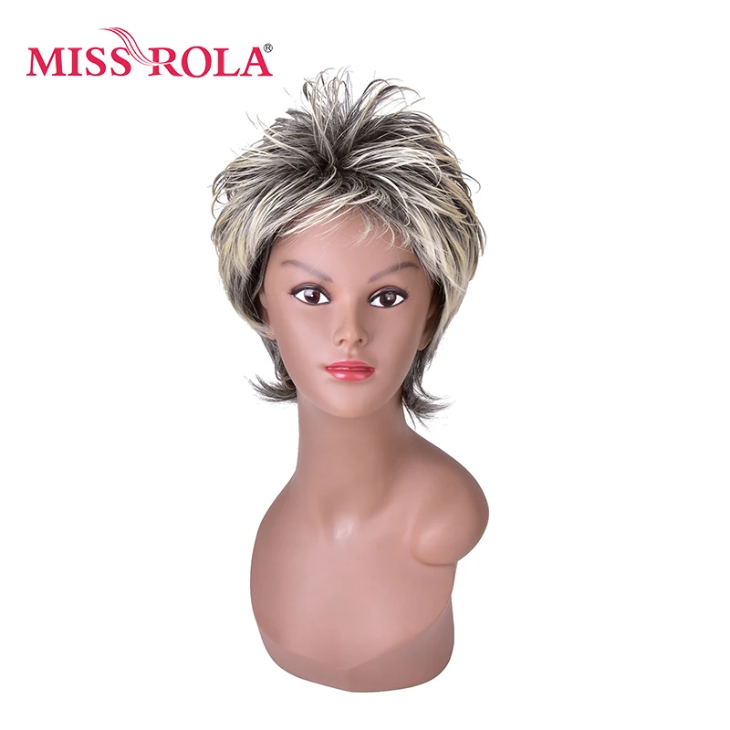 Buy Miss Rola Gray Mix Short Shaggy Layered Fluffy