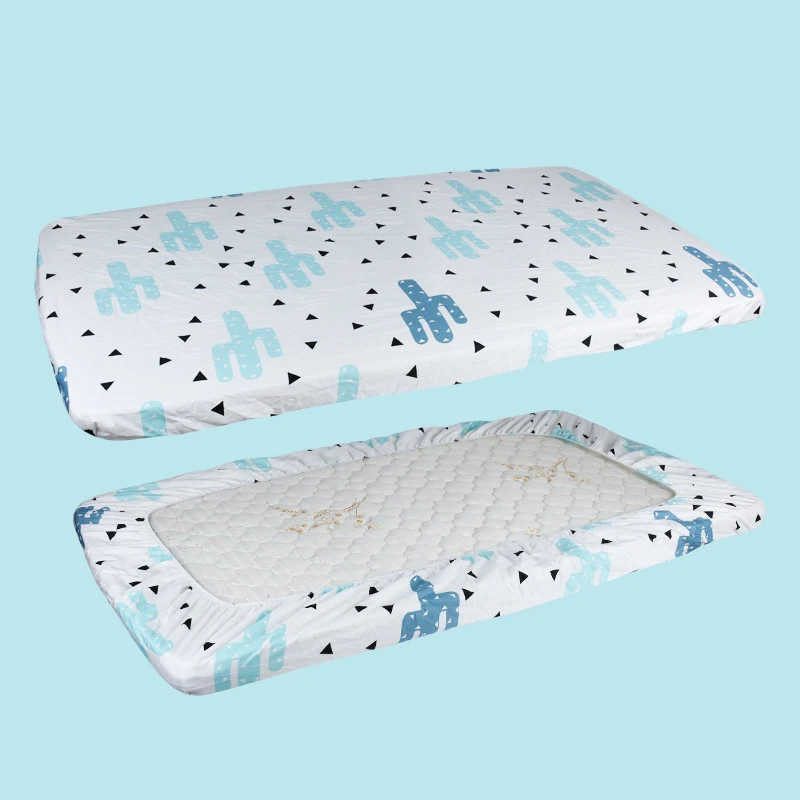 100% хлопок кроватку простынь мягкая детская кровать Матраса Протектор мультфильм новорожденных постельные принадлежности для кроватки