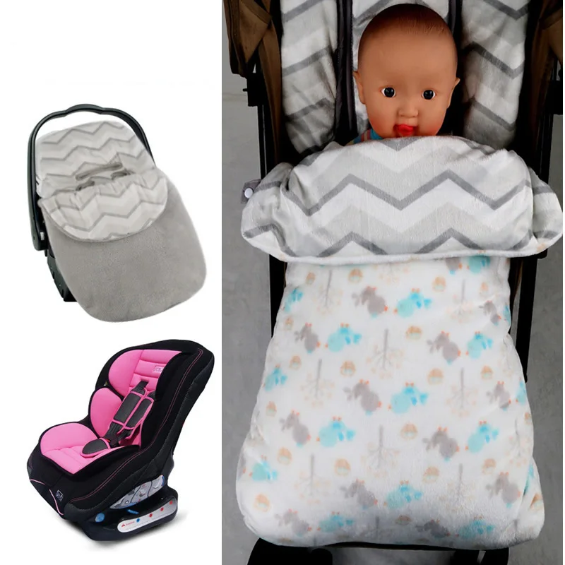 Осенне зимний детский хлопковый спальный мешок для новорожденных автокресла