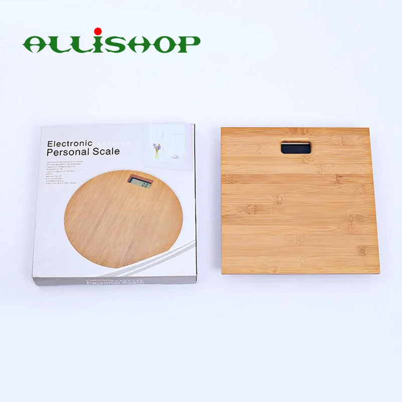 ALLiSHOP Bamboo 180 кг весы для ванной комнаты 33 см* 33 см Смарт светодиодный цифровой напольный Баланс весы-машина для домашнего веса