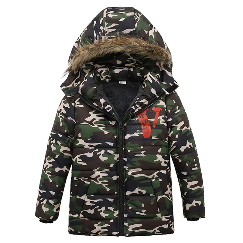 Baby Boys Jacket 2018 Autumn Winter Jacket For Boys Winter Coat Kids Hooded Warm Cotton Outerwear Coat Children Jacket Clothes