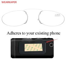 WEARKAPER пенсне Стиль носовые защитные очки для чтения, Портативный пенсне очки для чтения без подлокотников Для мужчин Для женщин 1,50 2,00 2,5