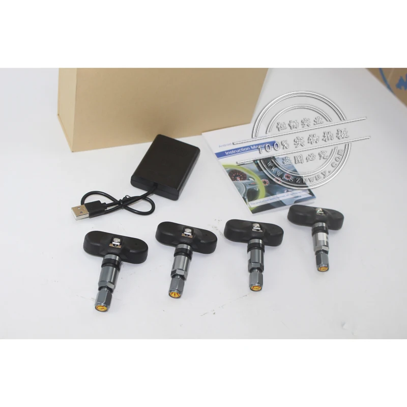 Bway USB автомобильный TPMS Android контроль давления в шинах с 4 внутренними датчиками для Android АВТОМАГНИТОЛЫ АВТОМОБИЛЬНЫЕ системы охранной сигнализации