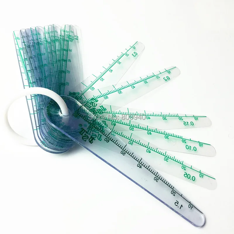 0,05-2,0 мм 20 Толщина листа пластиковый штекер щупа измерительный инструмент зазора наполнителя с ПВХ толщиномер листа