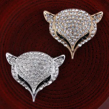 

20pcs/Lot 45x52MM Fox Head Rhinestone Button DIY Cell Phone Case Rhinestone Decoration Metal Rhinestone Flatback Embellishment