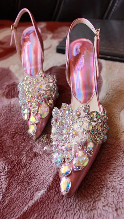 Diamant Chaussures Sandale Dame Slingbacks Femmes Talons Élégant Nude De Pointu Papillon Bling As Partie Hauts Mariage Bout Show Supérieure Cristal qSIRRwn0