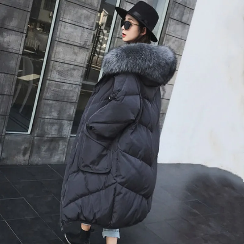 

Factory Wholesale New Arrive Female Loose Overknee Down Jacket Special Discount Thick Down Jacket Women's Long Coat