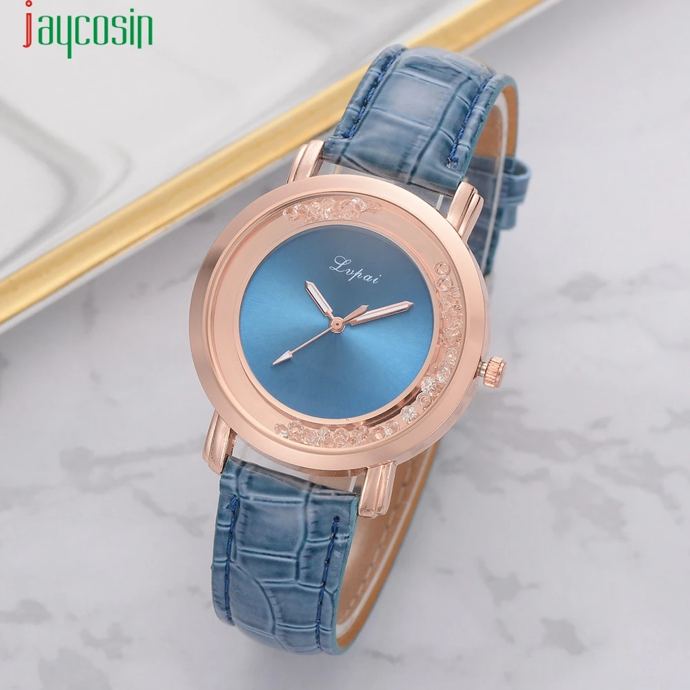 

Lvpai Blue quartz wristwatch women watches fashion & casual round watchpu leather band Ladies simple watch dropshiping SE0805