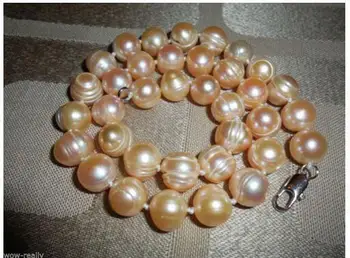 

Women Gift Freshwater Natural 11-12mm Pink Fresh Water Pearl Necklace