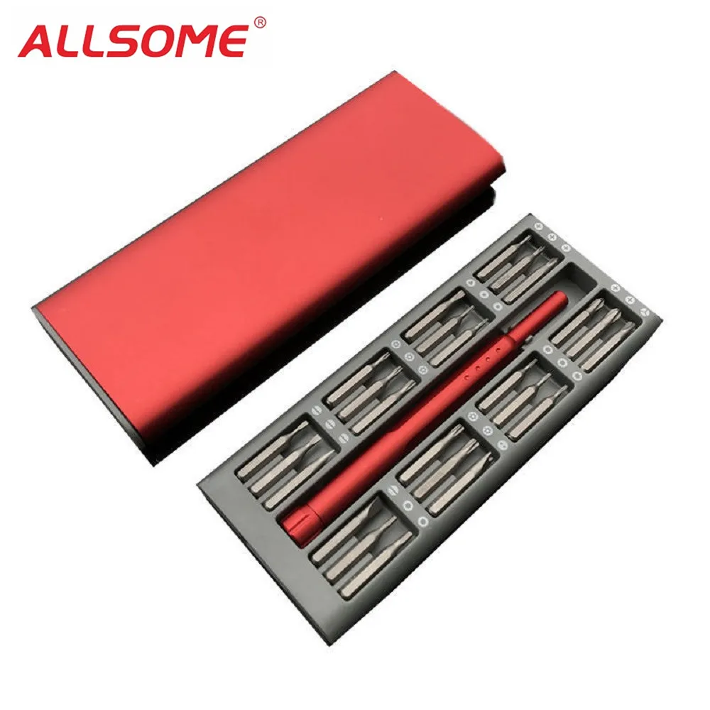 

ALLSOME 24 in 1 Multi-purposed Precision Screwdriver Set S2 Steel Alloy Metric Screw Driver Repair Tools For Eletronics
