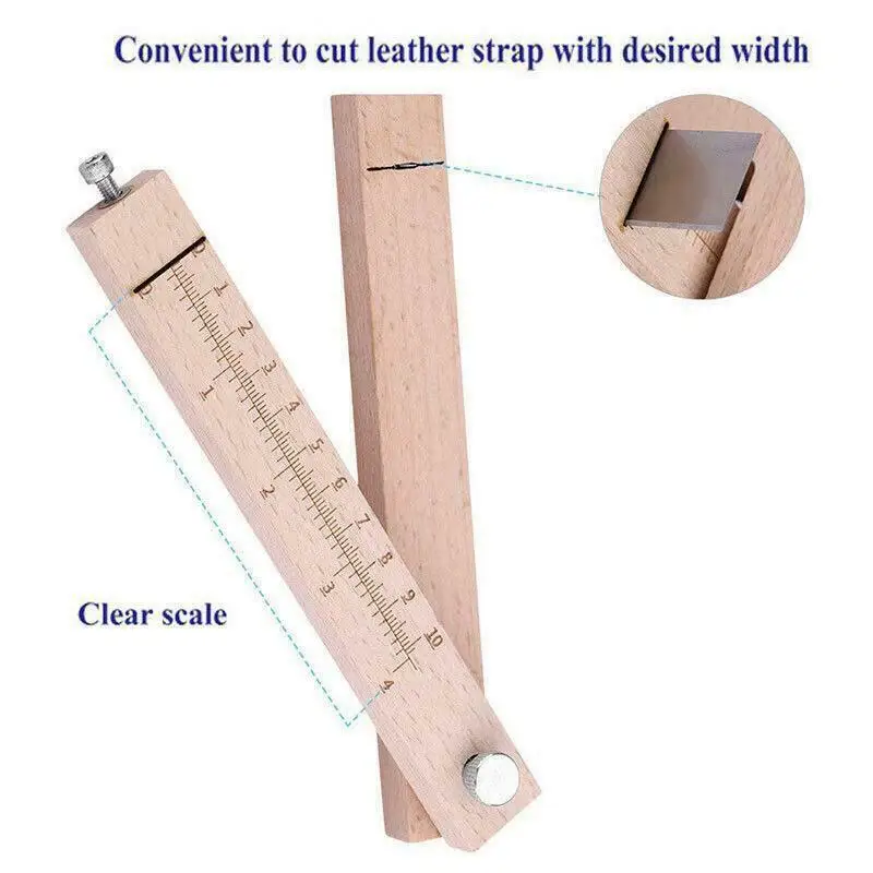 Регулируемый кожаный ремешок резак кожевенное ремесло полоса ремень DIY ручная резка деревянная лента резак с 5 лезвиями кожаные инструменты