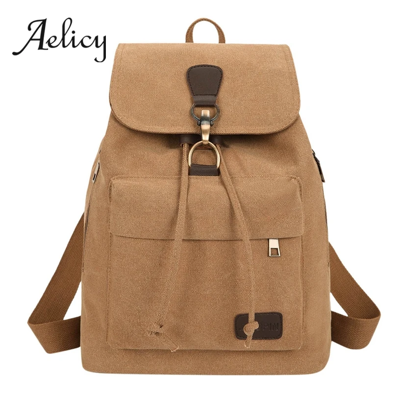 

Aelicy Men Students Quality Backpack Unisex Retro Fashion Laptop Backpacks Larger Capacity Women School Bag Travel Outdoor