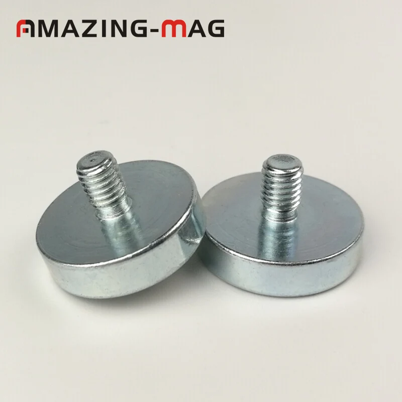 

30pcs D16mm Powerful Neodymium Strong Magnet Pot with Thread M6*8mm Led Magnetic Material Base Cabinet Fixing Door Magnets