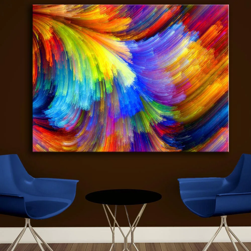 Tamano Enorme El Patron Del Color Pinta Un Cuadro De Arco Iris De Pared Pintura De Pared Para Decoracion Del Hogar Ideas Impresas En Lienzo Pintura Al Oleo Painting Pattern The Paintingswall Painting