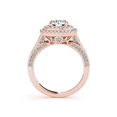 LESF 925 пробы серебро 1ct 5A кубический цирконий обручальное кольцо наборы роскошное кольцо на палец ювелирные изделия для женщин - Цвет основного камня: Rose Gold Plated