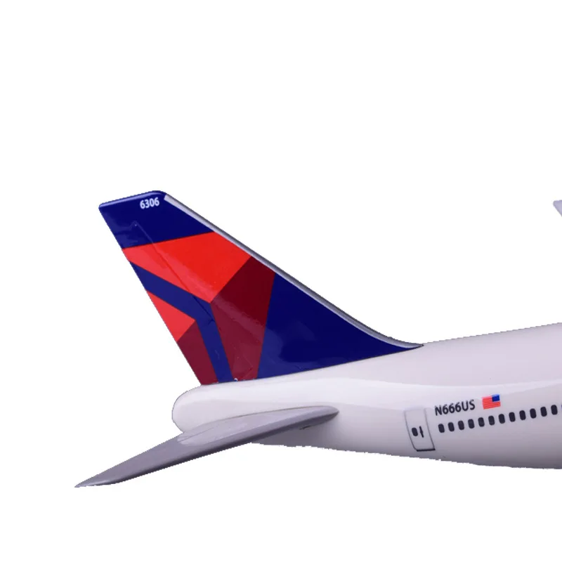 32 см Boeing 747 смолы модель самолета B747 Delta Airlines самолета Airbus Модель Delta международной авиации Airways стенд ремесла