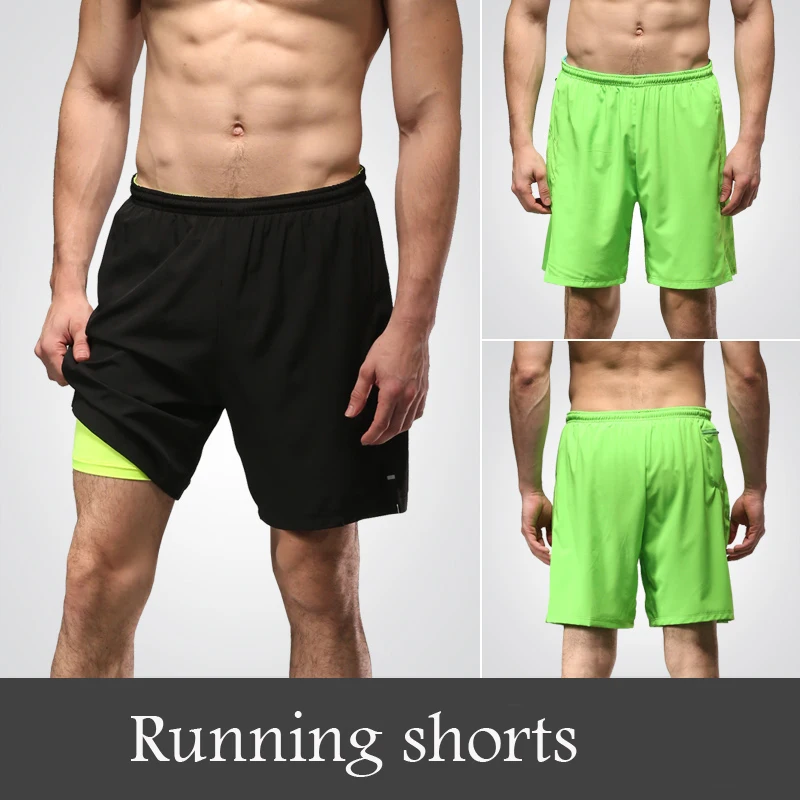 Men's Lightweight Running Shorts workout GYM fitness Shorts with inside