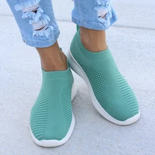 Большой размер 43; женская трикотажная обувь на плоской подошве; удобные женские лоферы; светильник; обувь для мам; женская обувь из сетчатого материала; tenis feminino