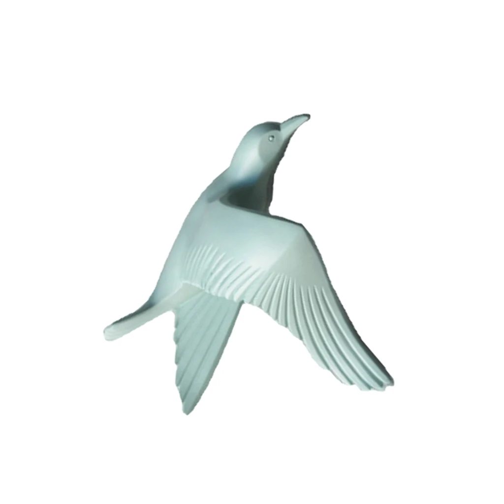 Home Decorative Resin 3D Handmade Flying Seagull Birds Crafts Wall Art Sculpture Hanging Decor