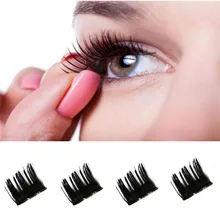 Набор для макияжа бровей, 1 пара импортное волокно ультра-тонкий 0,4 мм Магнитная ресницы 3D Многоразовые Накладные магнитные накладные ресницы для наращивания AU09