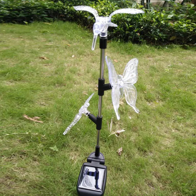 

1pc/ 2pcs Solar Power Outdoor Garden LED Butterfly Dragonfly Hummingbird Lawn Lamp Party Christmas Decor Lights QJ888