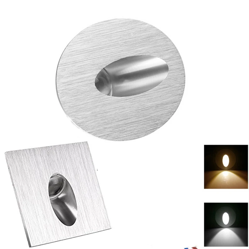

85-265V Led Footlight square/round wall lamps for stairs step/foyer, wall corner lights 3W 85-265V