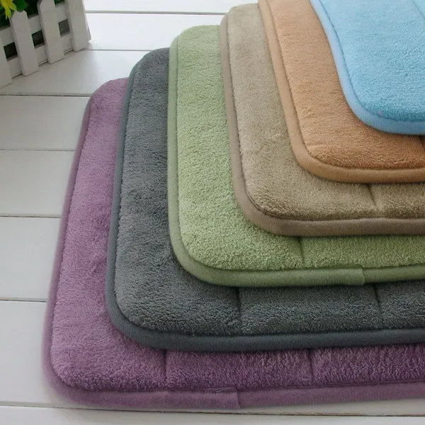 

Slow Rebound Memory Foam Mats Waste-absorbing Slip-resistant Bath Mat Coral Fleece Mat Doormat Carpet High Quality QB871204