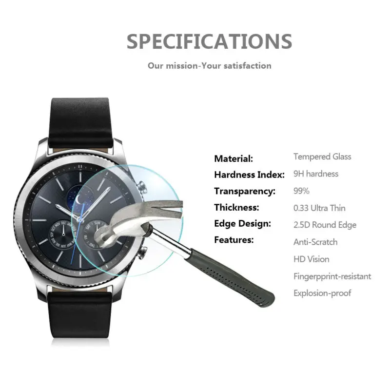 Tempered Glass For Samsung Gear S3 Classic Frontier LTE Smart Sport Men  Wonmen LED Lens Screen Protector Film Accessories|glass for samsung|tempered  glasstempered glass for samsung - AliExpress