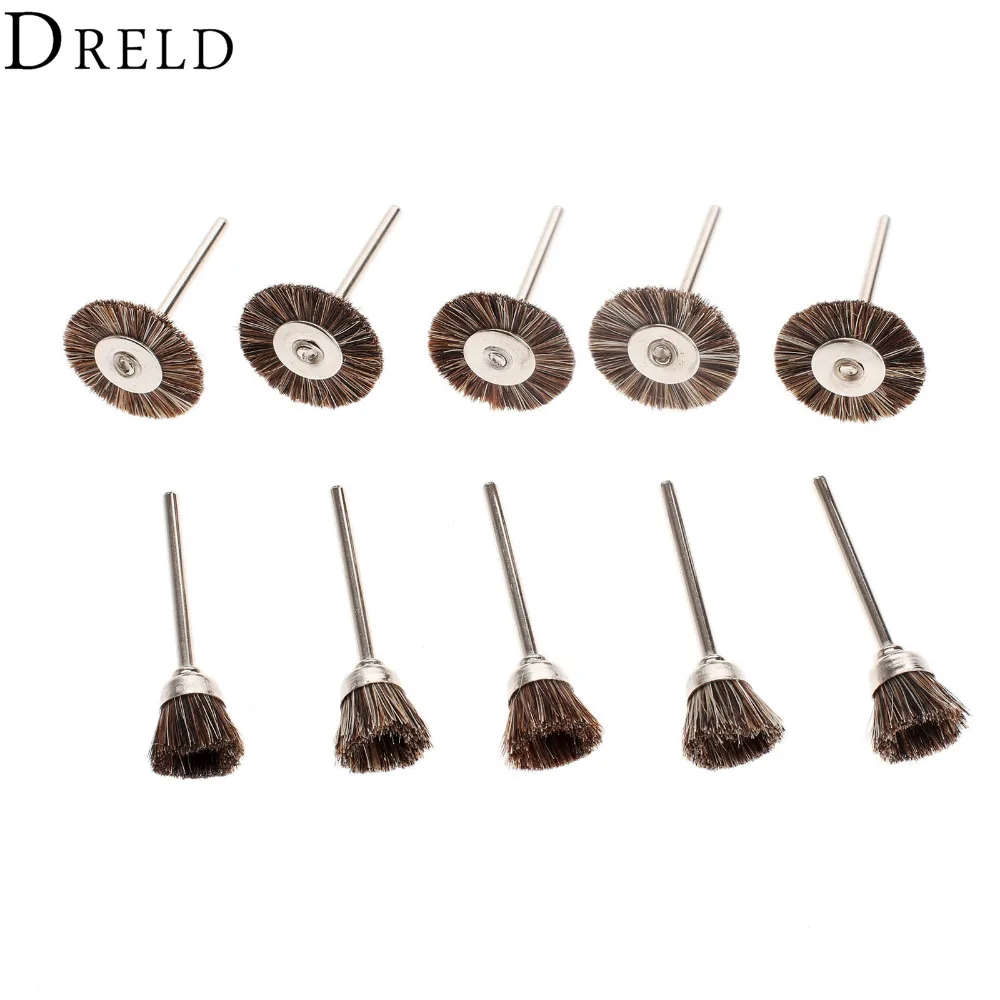 10Pcs Dremel Accessories Polishing Wheels Brushes Set Kit Rotary Tools