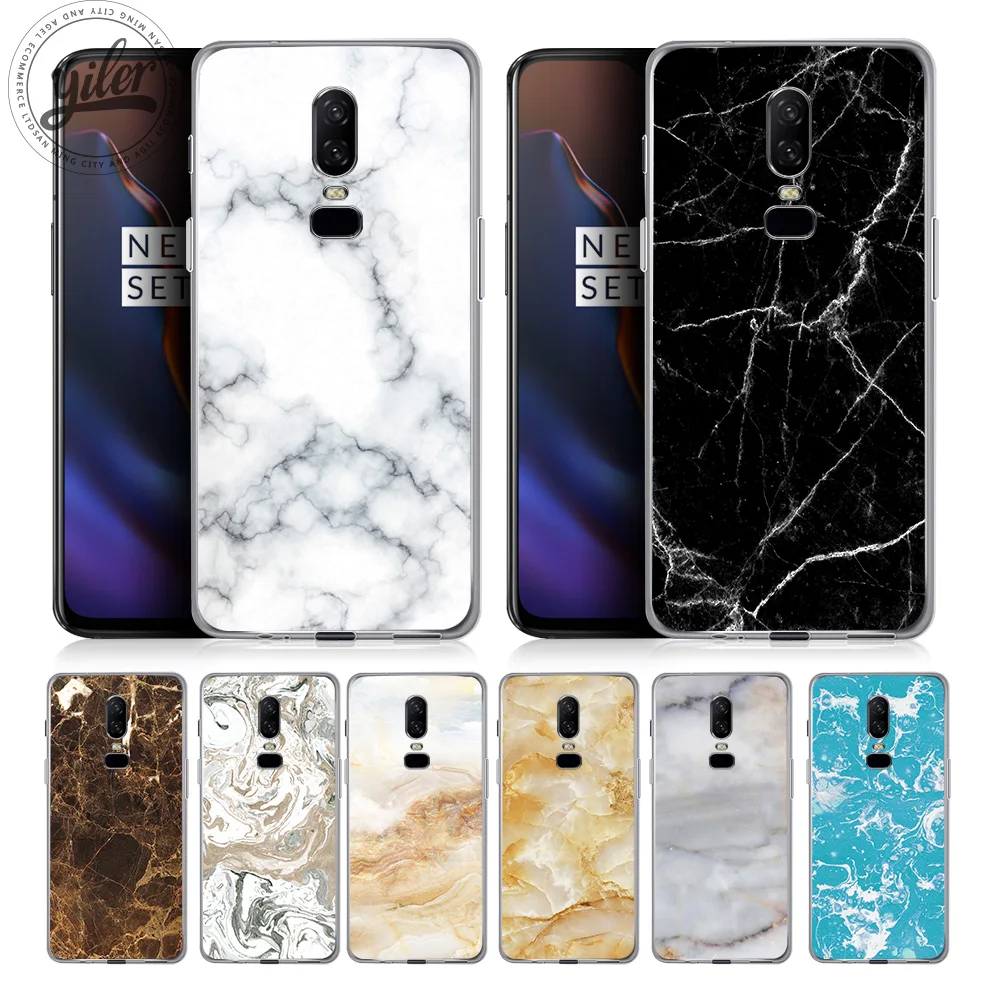 

Fashion Granite marble For Case Oneplus 6 Cover Soft Silicone Cases for One plus 5 5T 1+6 Phone Cases for Oneplus 5T 5 6 6T Capa