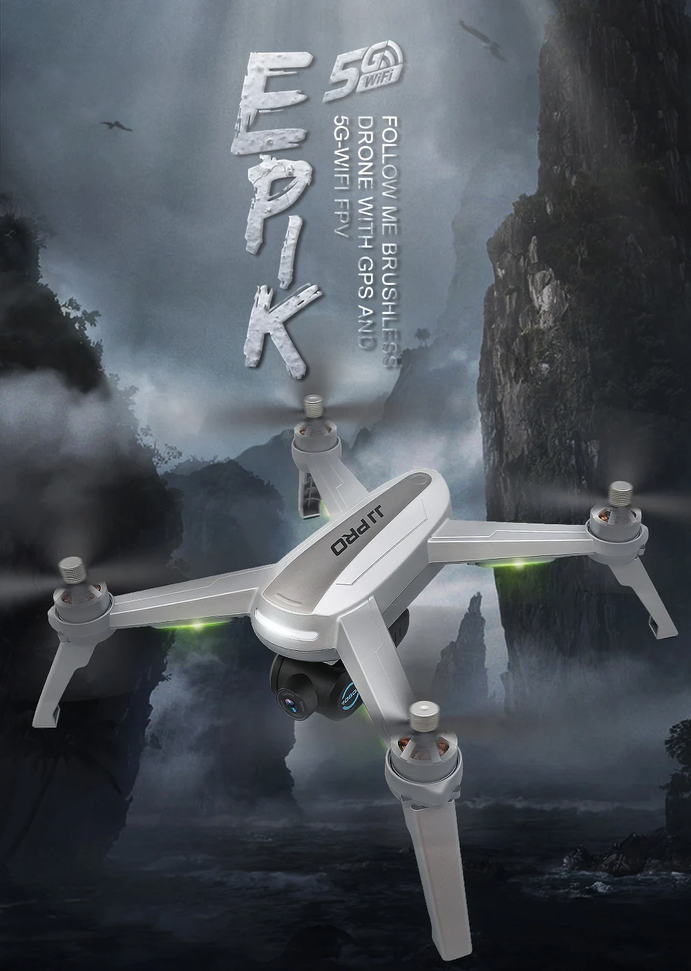 

5G WiFi FPV RC Drone Brushless GPS Positioning Altitude Hold 1080P Camera Point Of Follow VS DJI MAVIC 2 PRO AIR Spark Phantom 4
