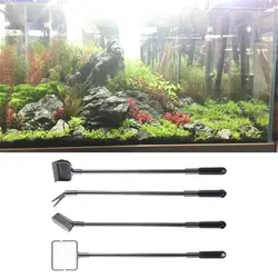 4 в 1 Fish Tank аквариум для очистки инструмент Многофункциональный щетка для очистки аквариум Грабли Водоросли растения Клип рыболовные