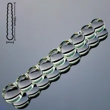 9 beads balls pyrex glass anal dildo butt plug fake penis crystal artificial dick adult sex